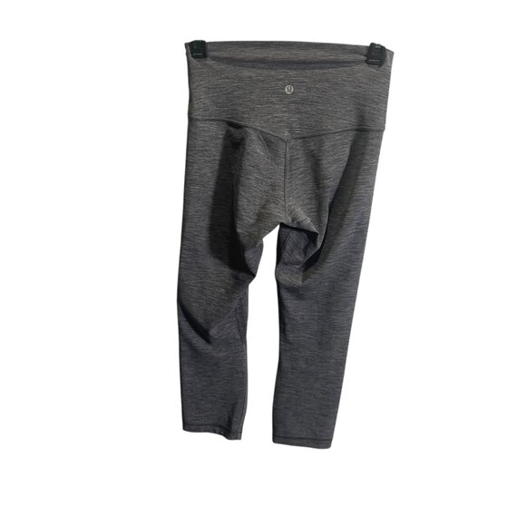 Lululemon Align Crop 21" High-Rise Leggings Heathered Black Size 6 - Picture 5 of 6